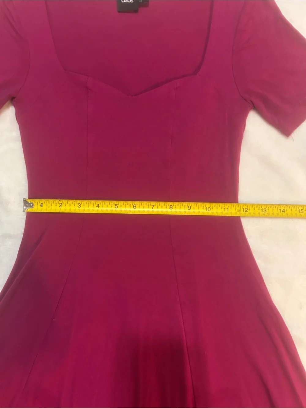 ASOS Women’s Dress Short-Sleeve Jersey Fit & Flare Sweetheart in Pink - Size 6